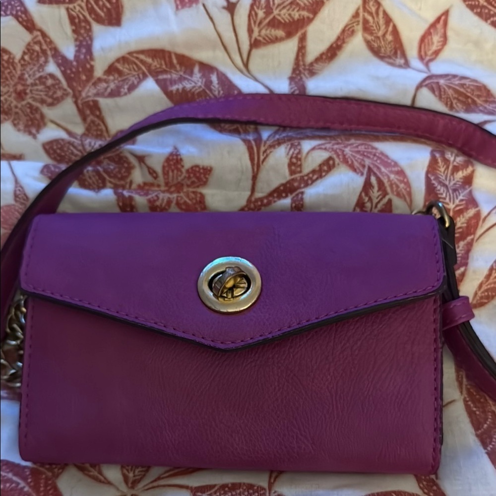 Elegant Pink/Purple Crossbody Bag
